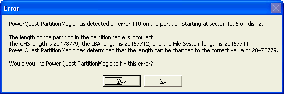 pm error dialog box